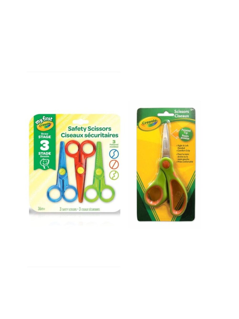 Set of 2 Crayola Safety Scissors & Pointed Tip Metal Scissors New Add-on Only